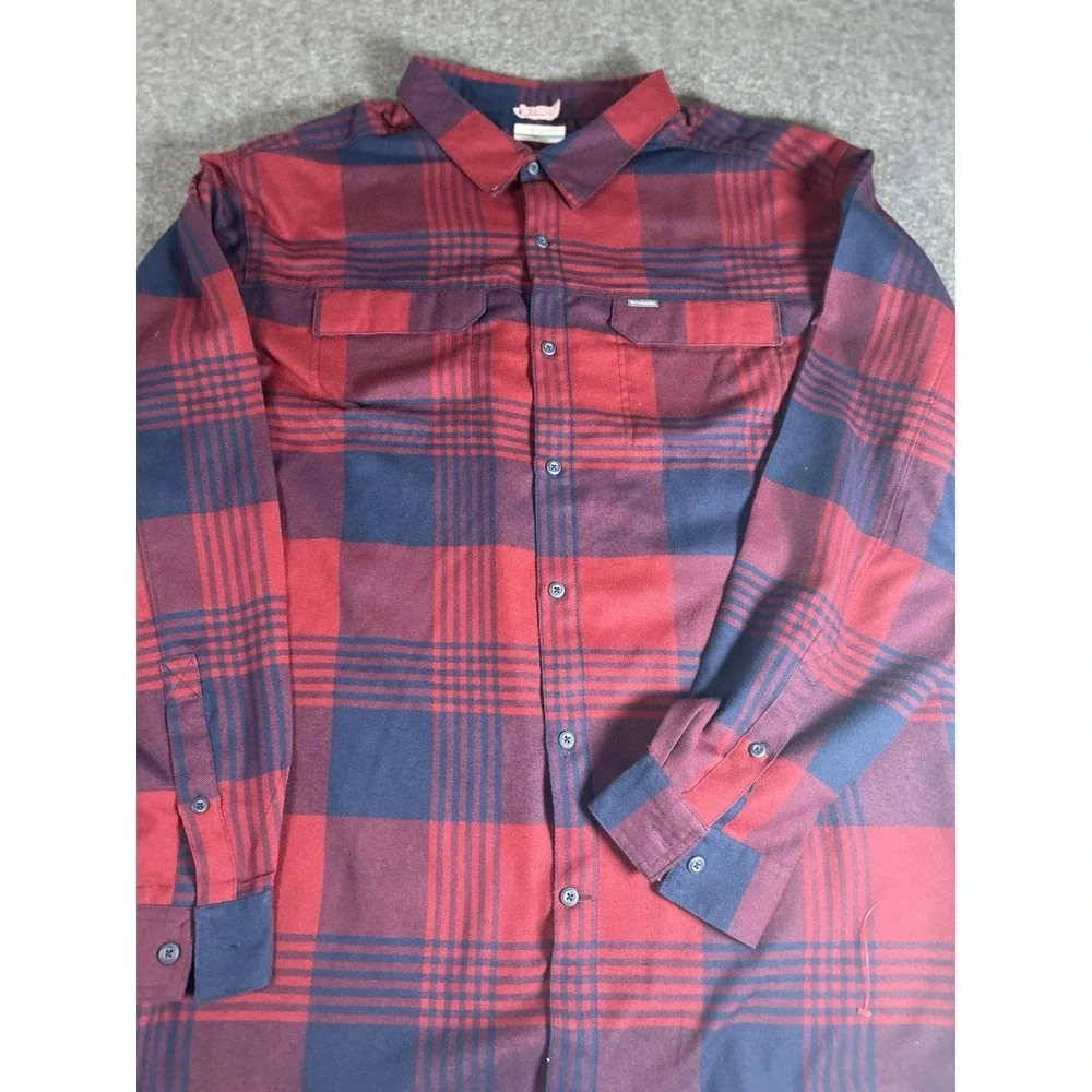 Columbia Steens Mountain Button Up Fleece Shirt Jacket‎ Bufflo Plaid Print 3X